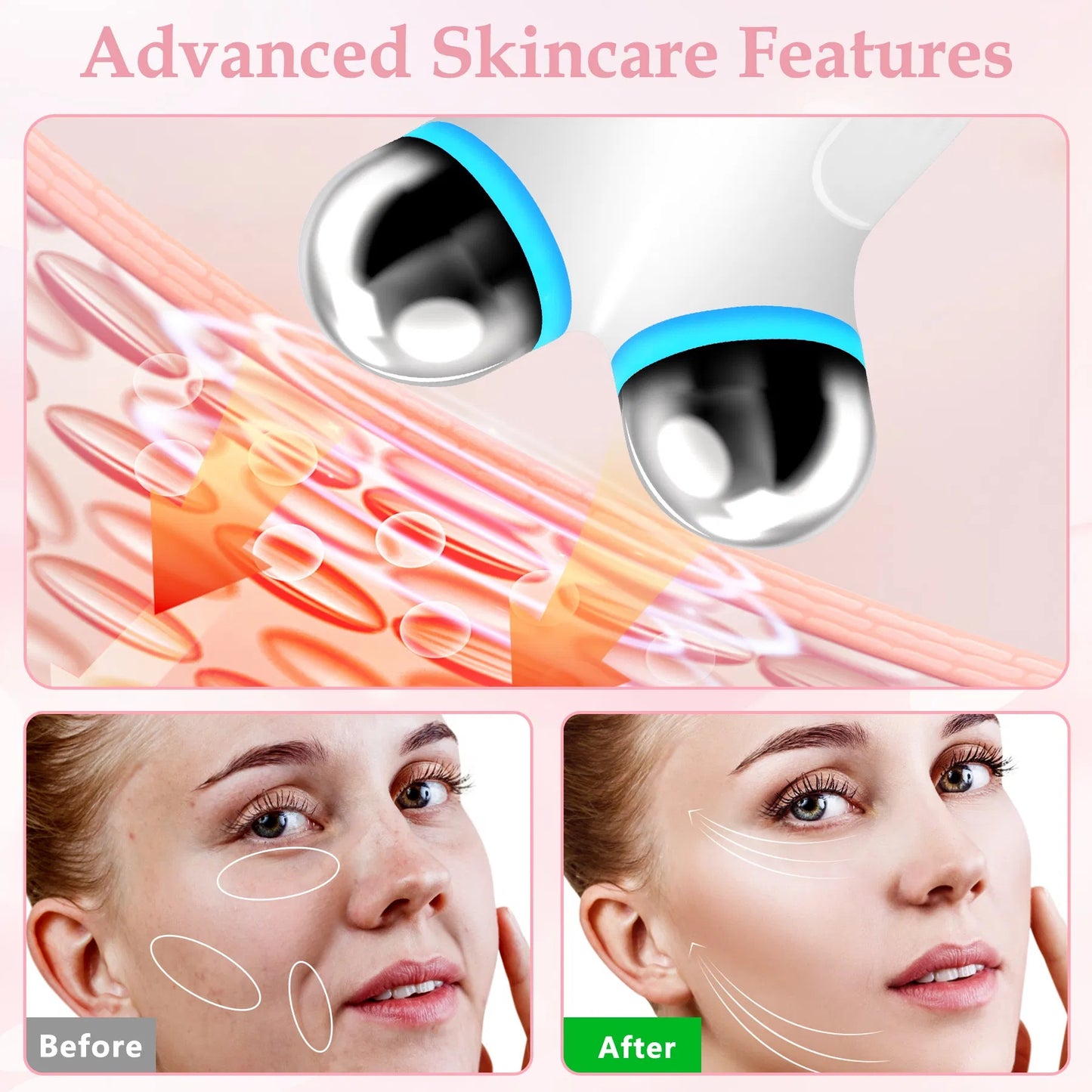 Anti Aging And Wrinkles Microcurrent Facial Device