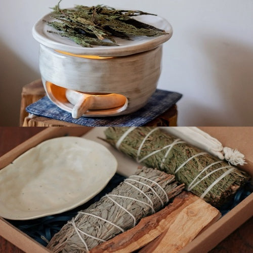 Blue Sage Cedar Cane Peru Sacred Wood